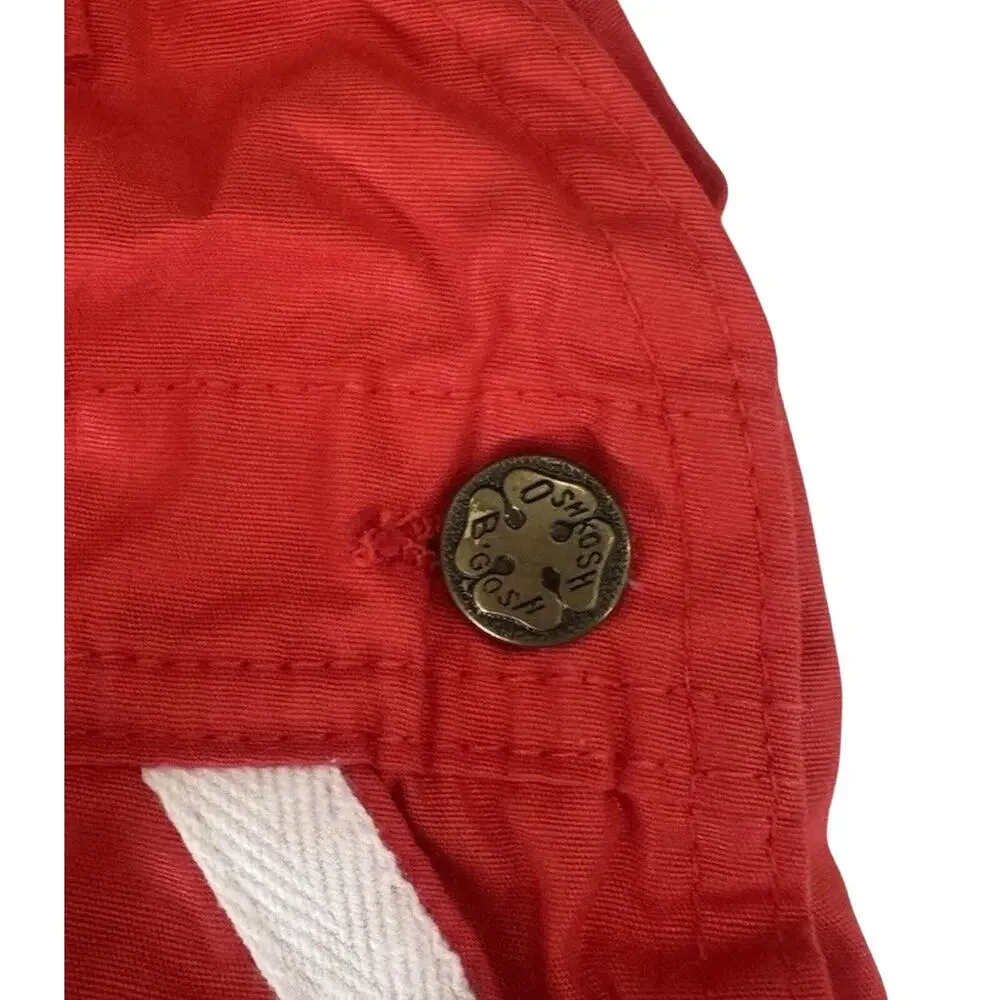 Vintage OshKosh B’Gosh Red Romper Overalls VESTBAK Made In USA Size 3/6 Months